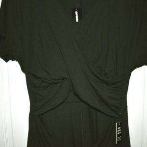 Black Express Dress with Exposed Mid-Drift NWT XL
